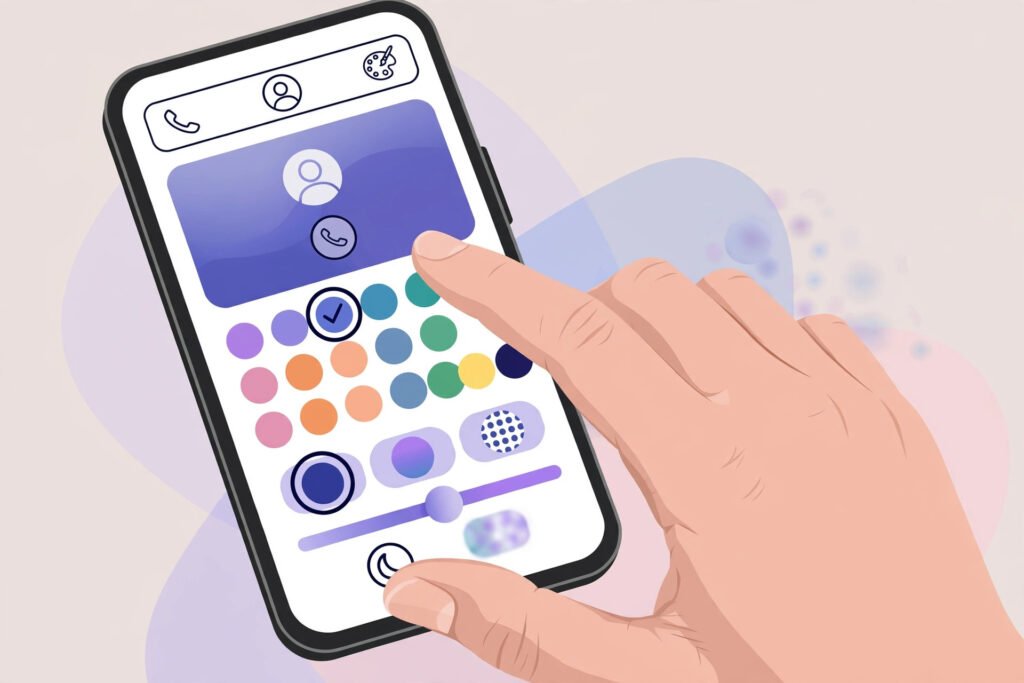 Customizing iPhone-style caller screen themes on Android